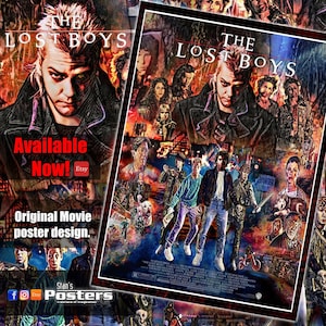 The Lost Boys (1987) - Original design. A3 Limited edition, Retro Poster.