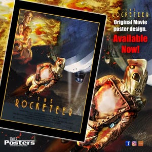 The Rocketeer 1991 - Original design. A3 Limited edition, Retro Poster.