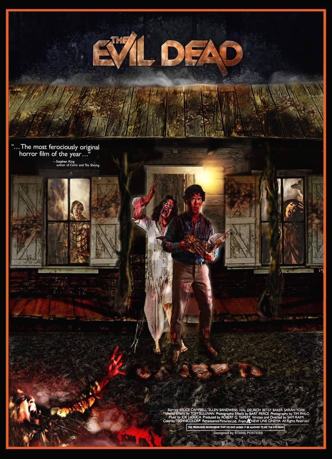 The Evil Dead Movie 1981 Original Design. A3 Limited Edition,