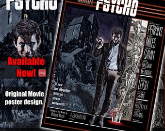PSYCHO - Original design. A3 Limited edition, Retro Poster.