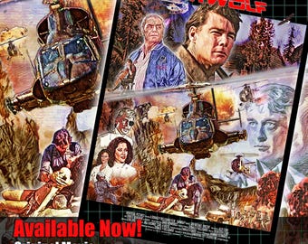 AIRWOLF (1984) - Original design. A3 Limited edition, Retro Poster.