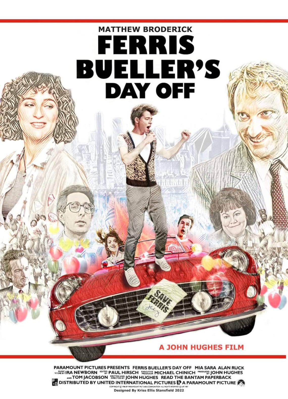 Ferris Bueller's Day off - Original Design. A3 Limited Edition, Retro ...