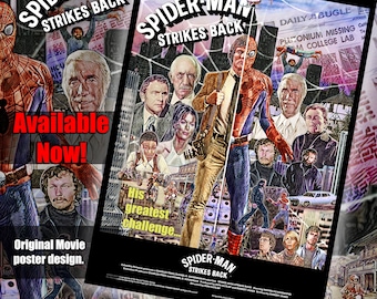 Spiderman Strikes Back - 1978 - Original design. A3 Limited edition, Retro Poster.