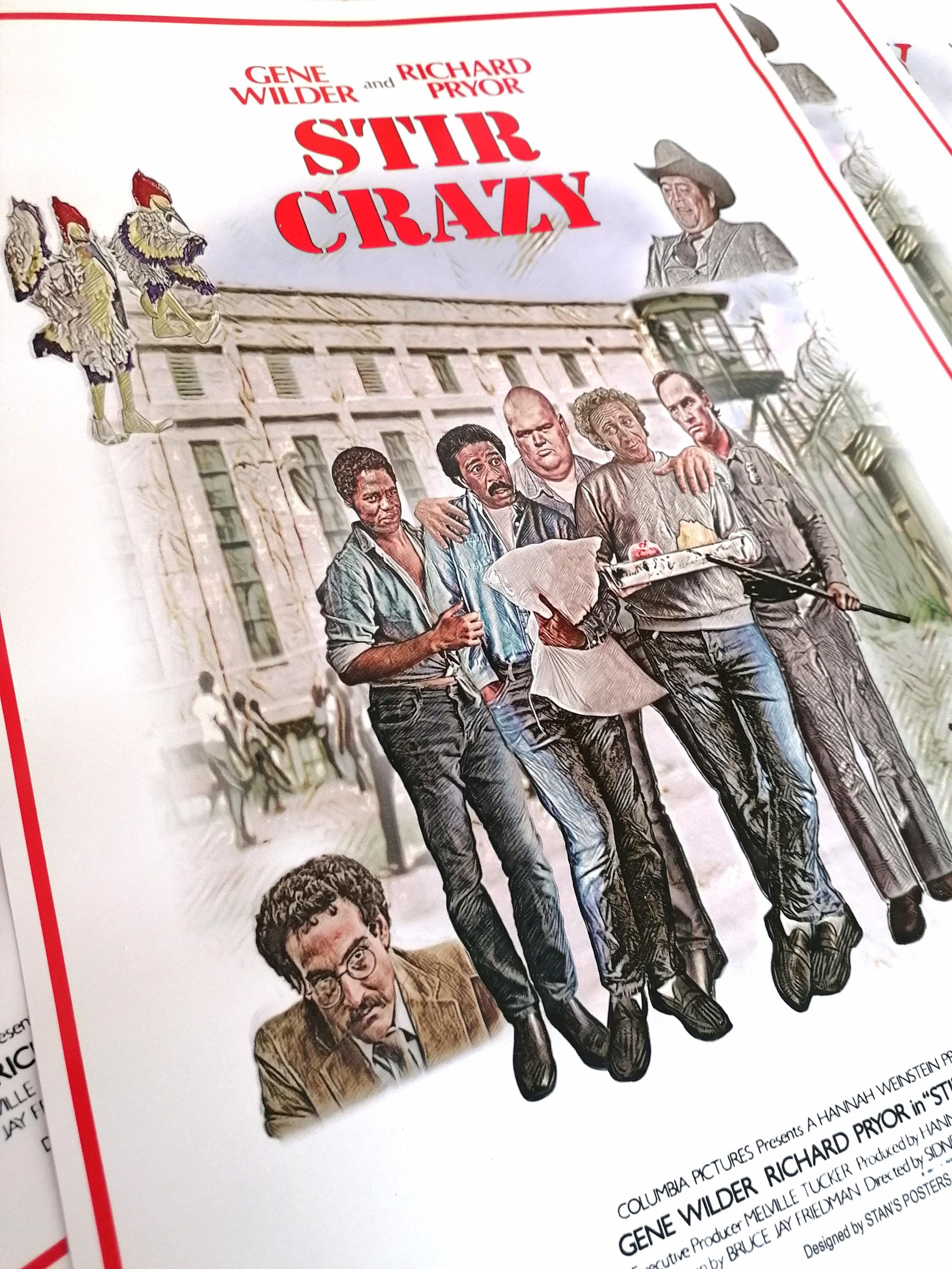 Stir Crazy (1980)- Original Design. A3 Limited Edition, Retro