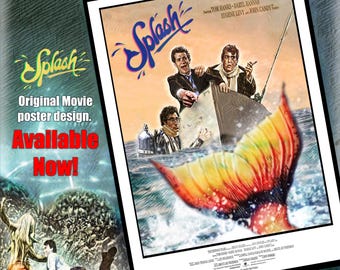 Splash (1984). Original design. A3 Limited edition, Retro Poster.