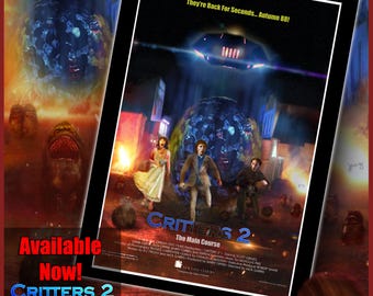 Critters 2. Original design. A3 Limited edition, Retro Poster.