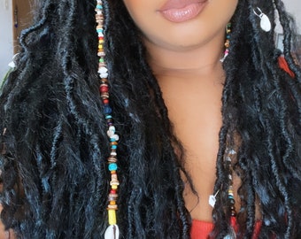 Cowrie Shell Beaded Hair Clip