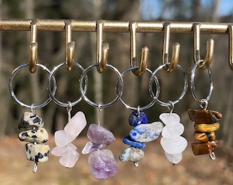 Assorted Natural Gemstone Hair Rings