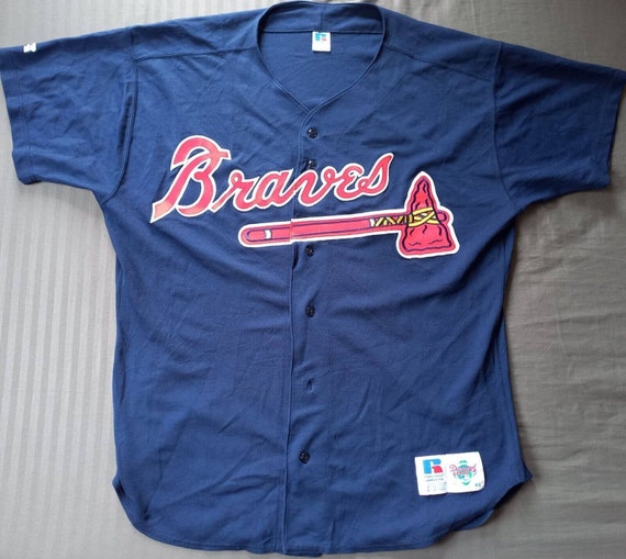 Buy Atlanta Braves 90s Tomahawk Russell Diamond Collection Navy Online in  India 