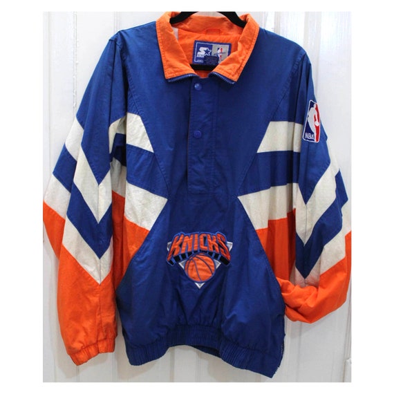 New York Knicks 90s STARTER 1/2 zip Color Block jacke… - Gem