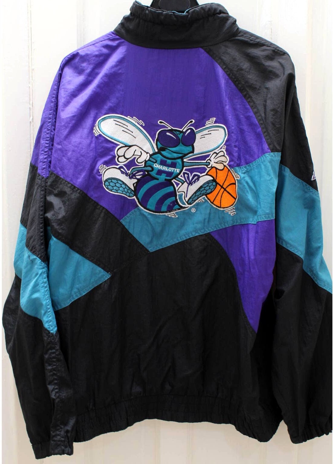 Vintage Charlotte Hornets Jacket Competitor Size Large L NBA Basketball North Carolina NC J Cole Windbreaker Light Rain Coat