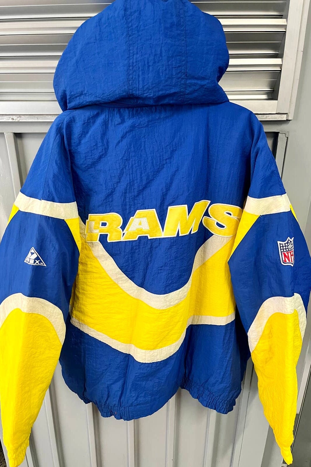 St. Louis Rams XL Jacket Mens Polyvinyl Faux Leather Embroidered Bomber  Jacket