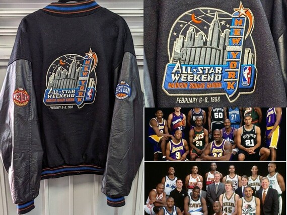 1998 Nba All-Star Kobe Madison MSG NY Wool Leathe… - image 1