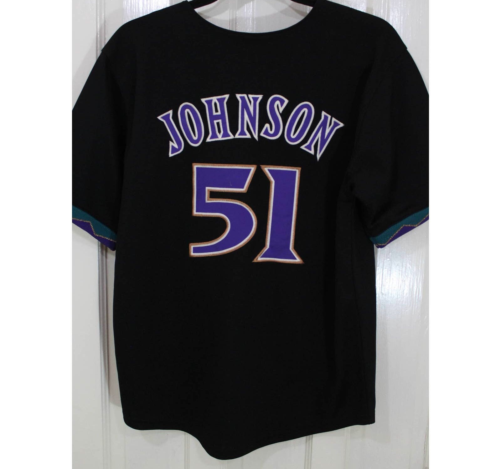 MAJESTIC RANDY JOHNSON Houston Astros 1998 Throwback Away Baseball Jersey