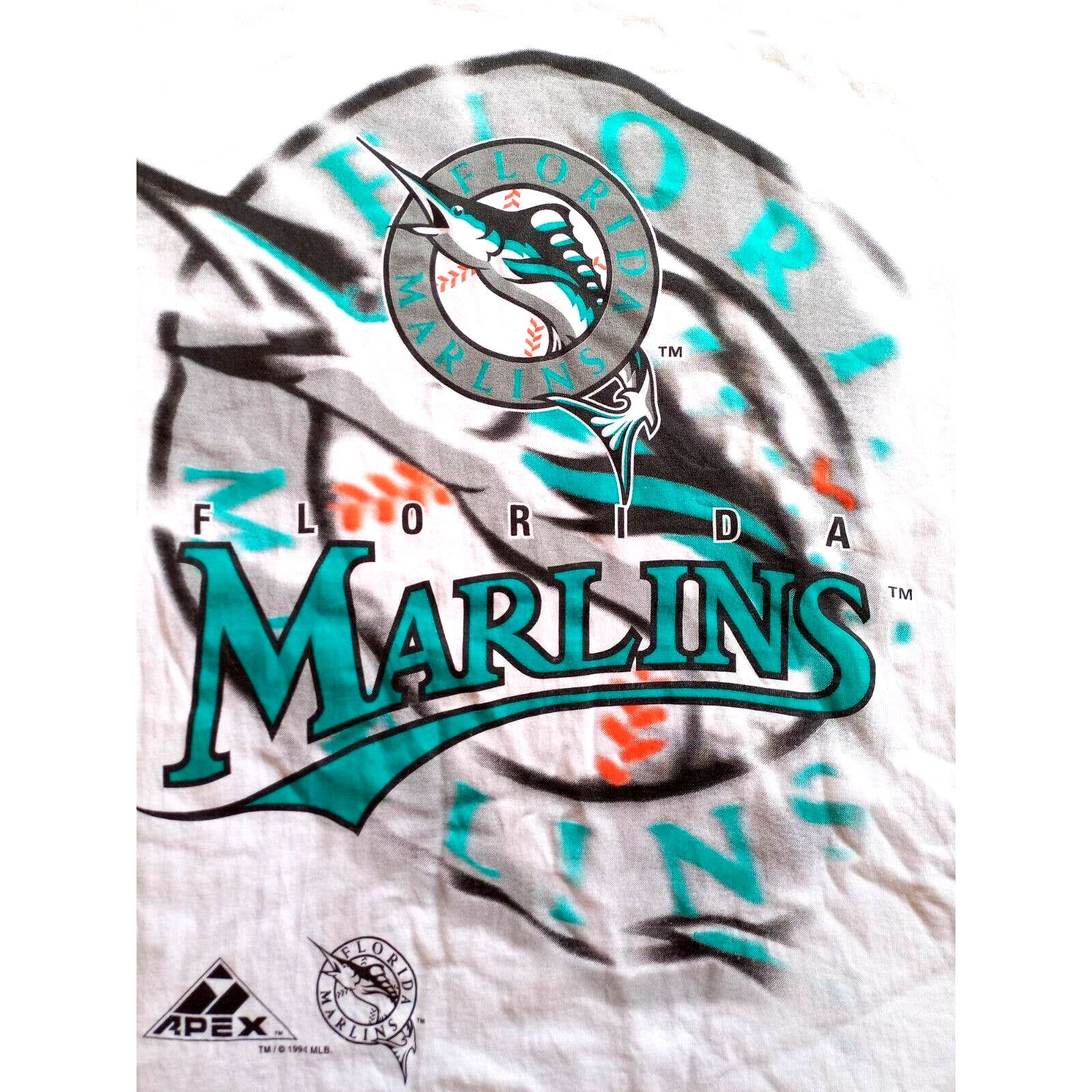 1994-02 Florida Marlins #73 Game Used Teal Jersey BP ST Name Plate Removed  46 82