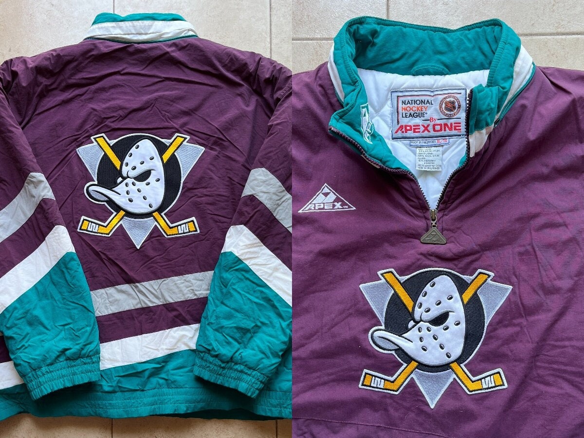 Rare Vintage 90s Starter NHL Mighty Ducks Bomber Hockey Jacket Mens XL  Disney