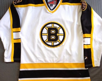 Boston Bruins 90s Pro PLAYER jersey 2XL wit Home goud NHL vintage hockey