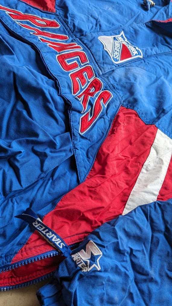 NY Rangers 90s STARTER puffer 1/2 zip pullover ja… - image 6