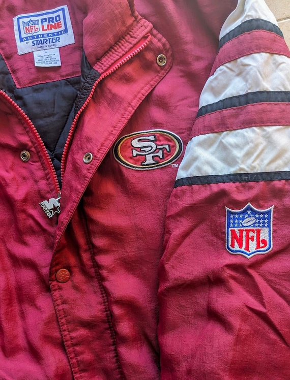 San Francisco 49ers 90s STARTER puffer Zebra jack… - image 3