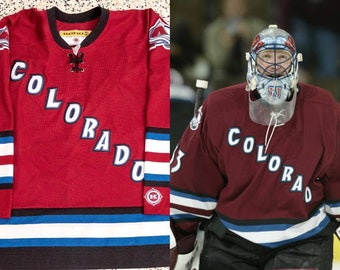 Maillot KOHO Avalanche du Colorado 2001-2007 Alt 2XL rouge Diagonale de hockey NHL vintage