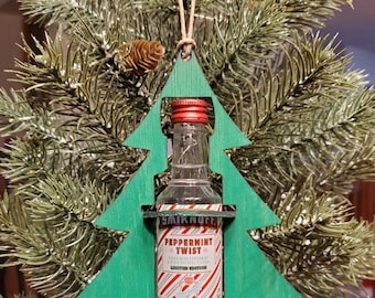 Mini liquor bottle tree ornament