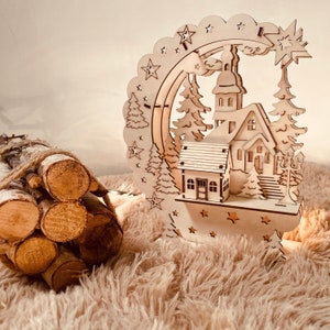 Christmas landscape | Santa Claus House | Christmas decoration