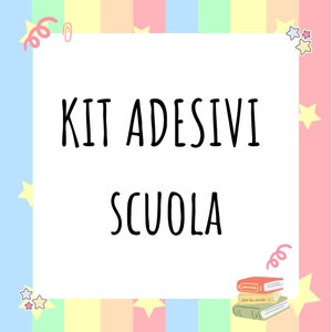 Kit Adesivi Scuola | Adesivi matite | Adesivi quaderni | Adesivi con nome personalizzati | Etichette termoadesive | Etichette grembiule
