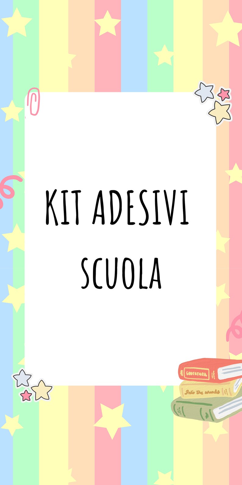 Kit Adesivi Scuola Adesivi matite Adesivi quaderni Adesivi con nome personalizzati Etichette termoadesive Etichette grembiule immagine 1