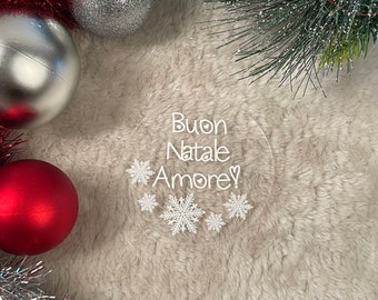 Pallina con nome in plexiglass | Pallina Natale personalizzata