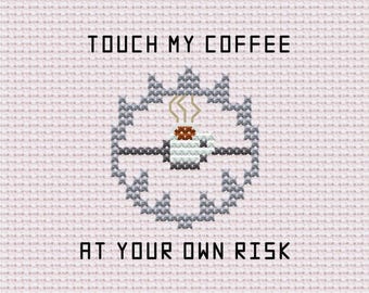 クロスステッチパターン コーヒーベアトラップ