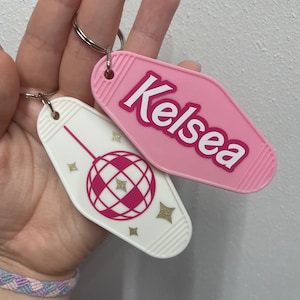 Custom Name Motel Disco Keychain