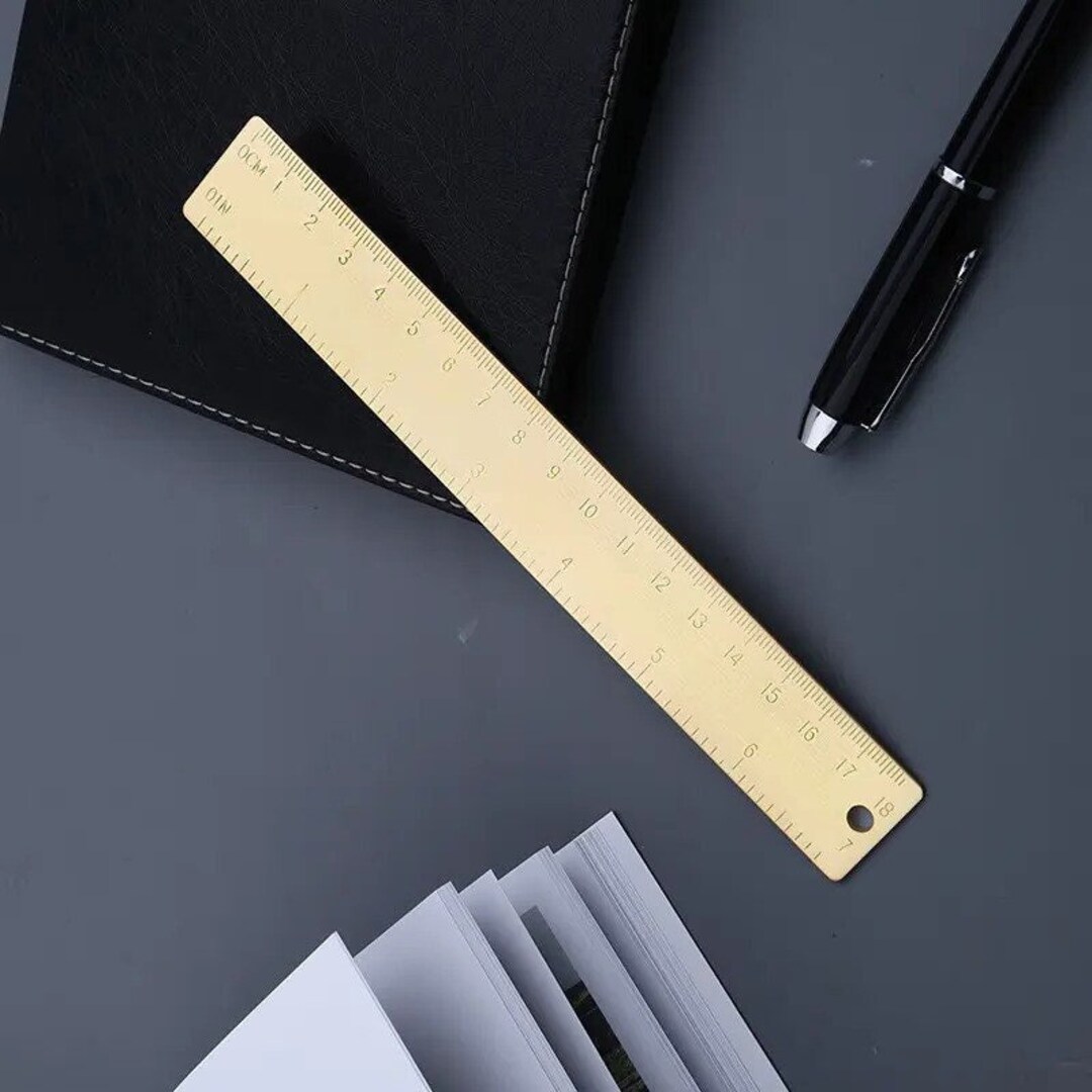 Pc Solid Shift Ruler Solid Brass Ruler: 7.3in Desk Accessory - Etsy