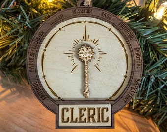 DnD Cleric Christmas Tree Ornament | Dungeons and Dragons Ornament