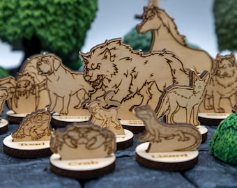 DnD Druid Wild Shape Animals Standee Vol. 1 (Set of 18) | Table Top Game Pieces