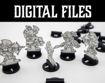 Miniature Figure Coin Bases for Paper Standees - DIGITAL DOWNLOAD - 3D Print Files - STL