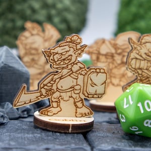 Goblin (set of 6) Miniature 2D Wood Set for DnD - RPG Mini Table Top Game Pieces