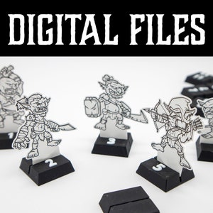 Bases de botones de figuras en miniatura para standees de papel - DESCARGA DIGITAL - Archivos de impresión 3D - STL