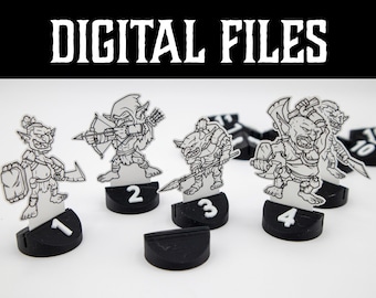 Miniature Figure Beveled Bases for Paper Standees - DIGITAL DOWNLOAD - 3D Print Files - STL