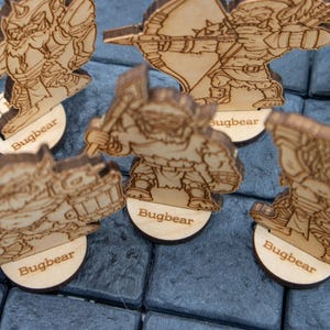 Bugbear (set of 5) Miniature 2D Wood Set for Dnd - RPG Mini Table Top ...