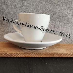 Espresso cup with saucer, individual, personal