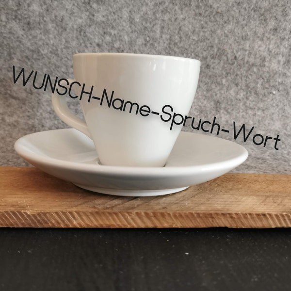 Espressotasse mit Untertasse, individuell, persönlich