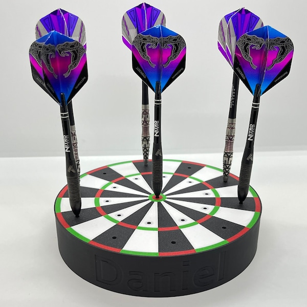 Dart Ständer für Steel- und Softdarts! Personalisierbar mit eigenem Namen