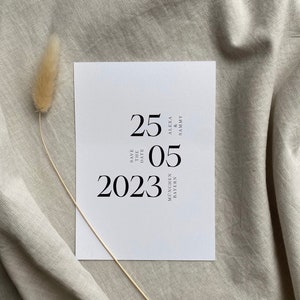 Save the Date Karten, Din A6, personalisiert, deutsch, Hochzeitskarten, Save the Date Einladungen