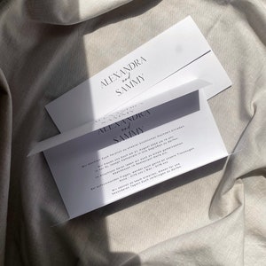 Einladungskarten Hochzeit, Hochzeitseinladung, Klappkarte auf weißem Kraftpapier Bild 2