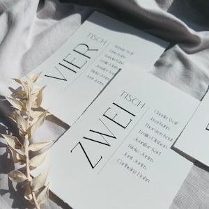 Wedding seating cards for hanging | Seating Plan Cards | Handmade paper on A6