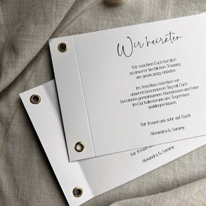 Wedding invitation cards, wedding invitation, Din Lang, booklet, eyelet closure image 3