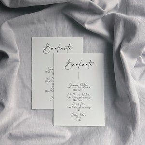 Barkarte | Büttenpapier | verschiedene Größen