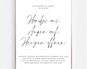 Willkommensposter Handyfreie Trauung | Willkommensposter