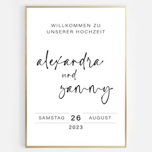 Willkommensposter Hochzeit, Hochzeitsdeko, Hochzeit Willkommensposter, Herzlich Willkommen Poster