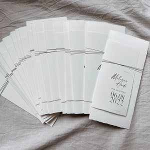 Einladungskarten Hochzeit, Hochzeitseinladung, Din Lang, Büttenpapier, personalisiert Bild 8